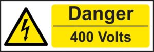 Danger 400 Volts Sign 14420