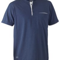 Flex & Move Cotton Henley T-Shirt – Blue Marle