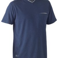 Flex & Move Cotton V-Neck T-Shirt – Blue Marle