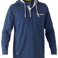 Flex & Move Cotton Hooded L/S T-Shirt – Blue Marle