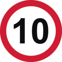 10Mph Speed Limit Road Sign