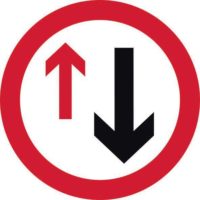 Give Way to Oncoming Traffic Road Sign