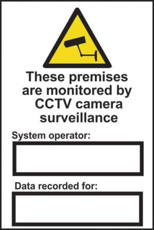These Premises Are Monitored By CCTV Camera Surveillance Sign 1313
