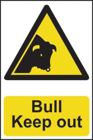 Bull Keep Out Sign 13807