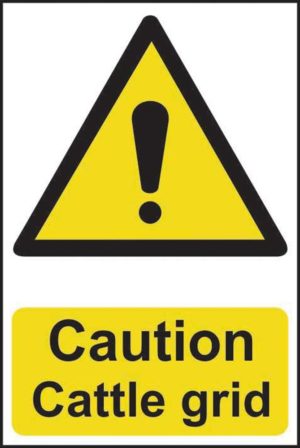 Caution Cattle Grid Sign 13811