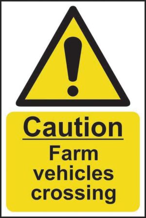 Caution Farm Vehicles Crossing Sign 13826