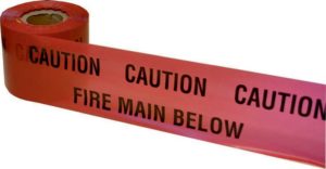 Caution Fire Main Below Underground Tape 14068