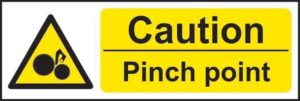 Caution Pinch Point Sign 14435