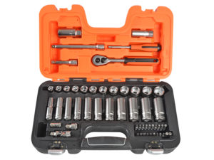 Bahco S330L Socket Set of 53 Metric 3/8in Deep Drive + 1/4in Accessories S330L